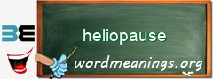 WordMeaning blackboard for heliopause